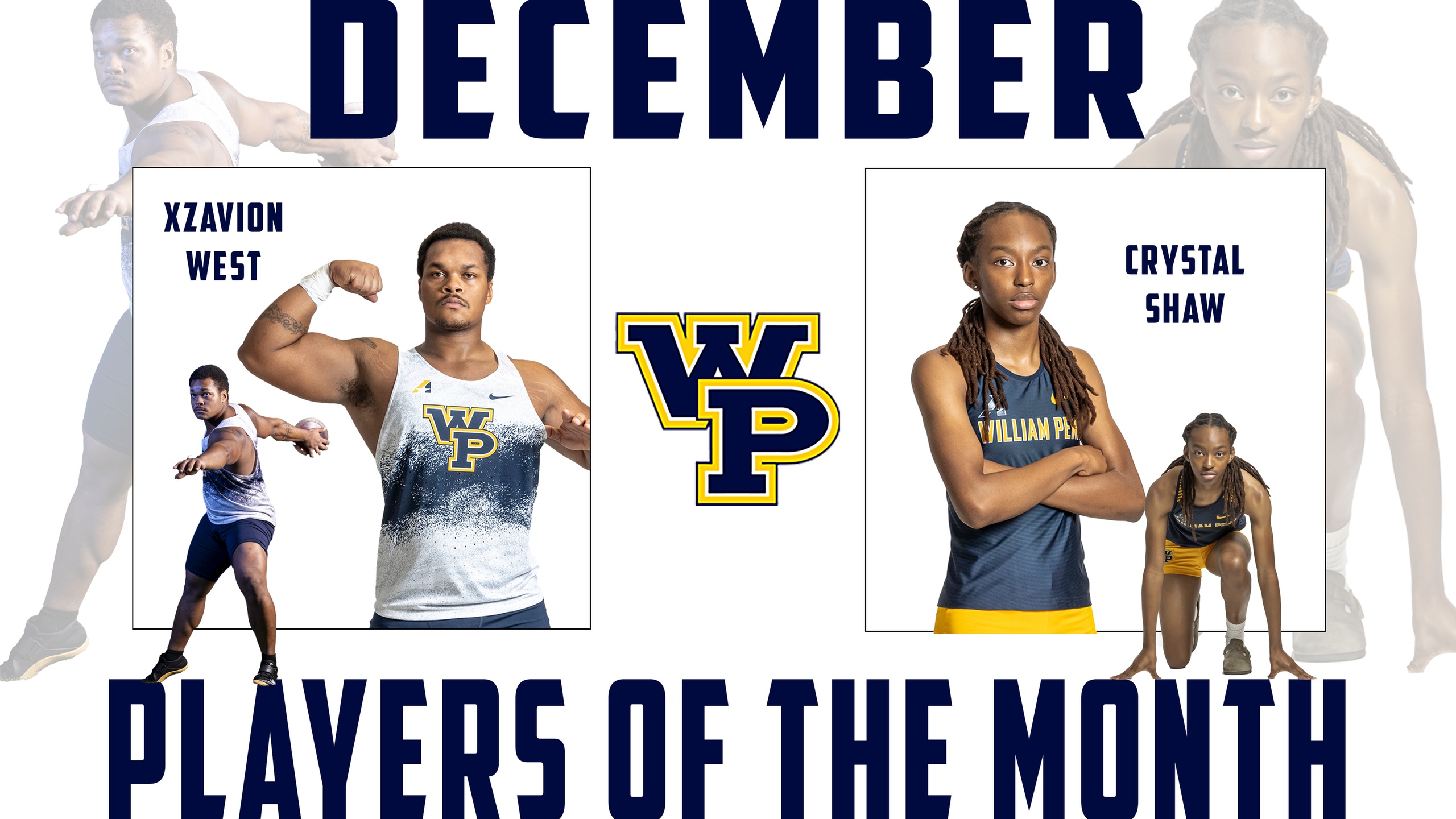 Track and Field Athletes Sweep Player of the Month Awards