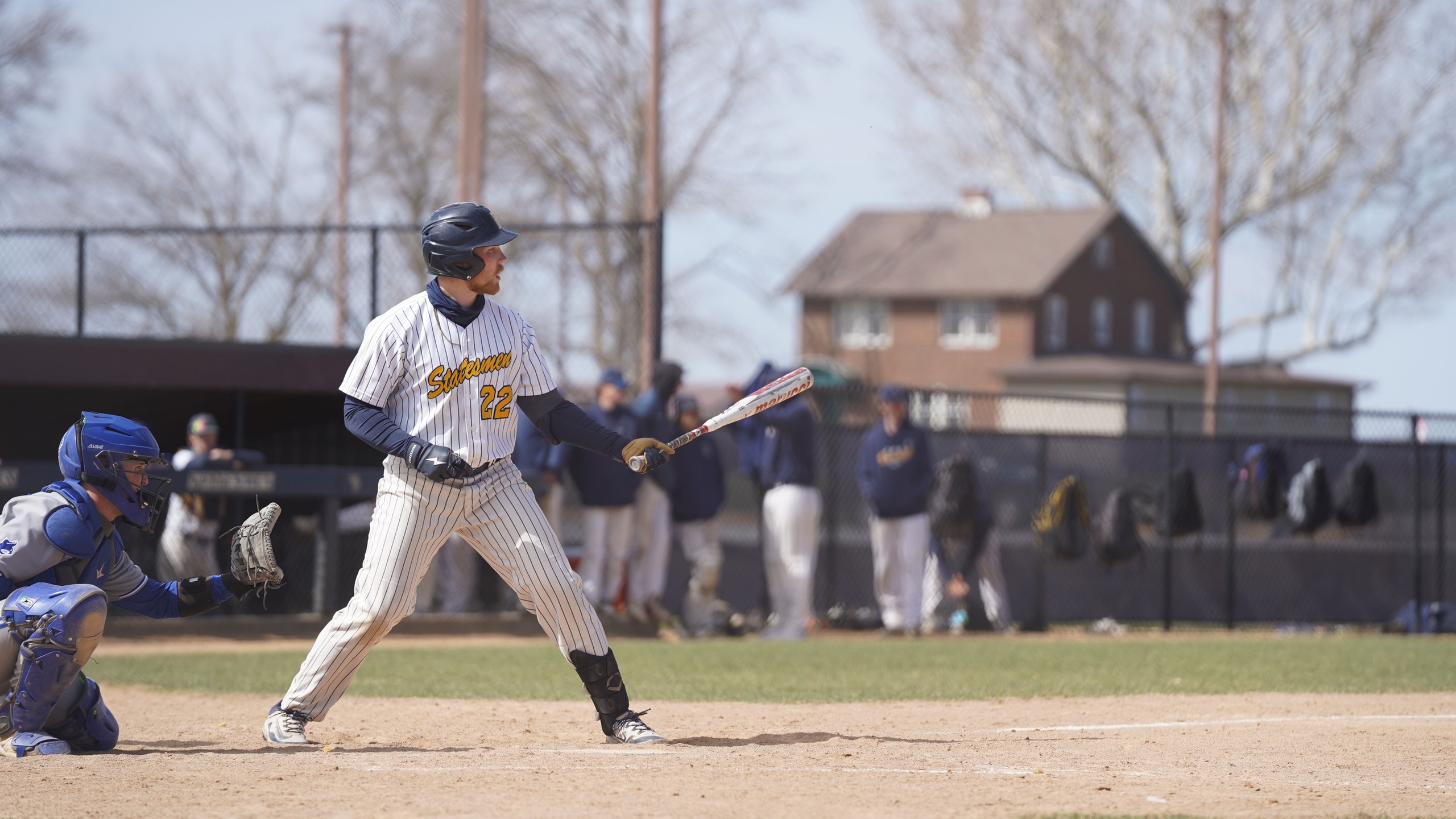 Big Game One Powers Statesmen to Split with Peru State