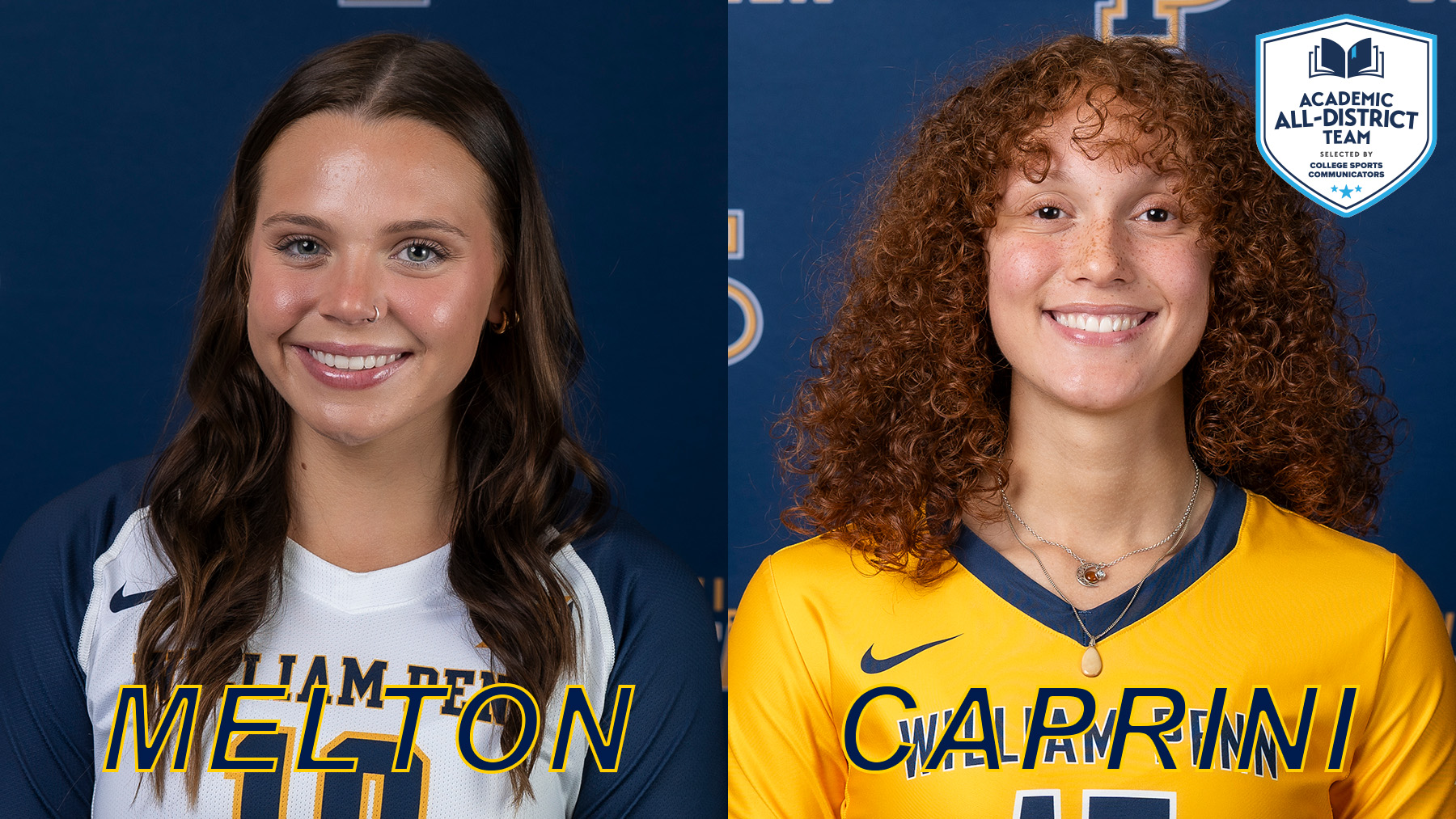 Melton, Caprini Win Academic All-District Honors